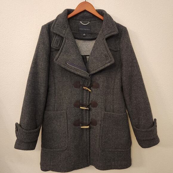 Banana Republic Women's Wool Toggle Coat Dark Gray Size M - Picture 2 of 10